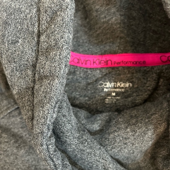 Calvin Klein Performance Women's Sweater Turtle Neck Gray Hoodie Size M 015 - Picture 3 of 3